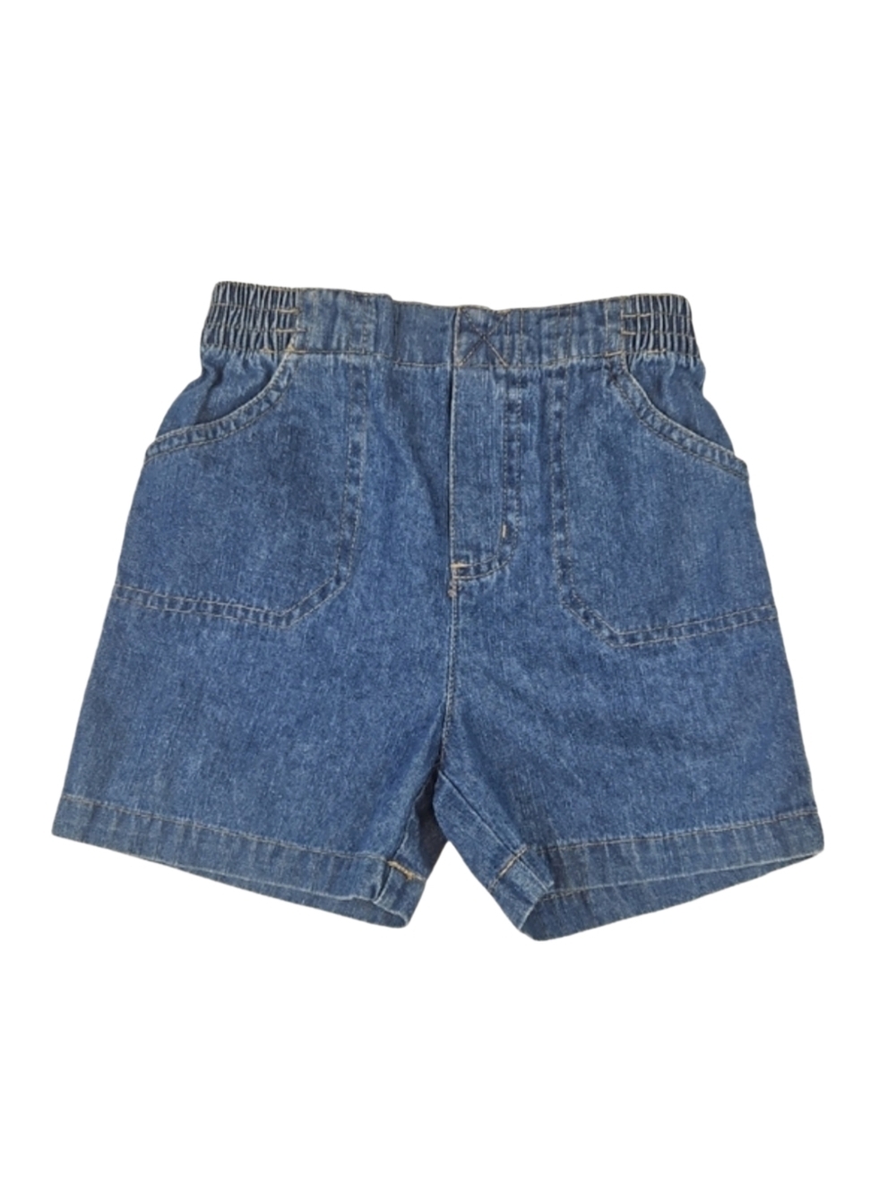 24 Months Baby Denim Jean Shorts Medium Blue Wash with Pockets 24M Casal Short